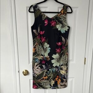 Bali Black Floral Midi Dress